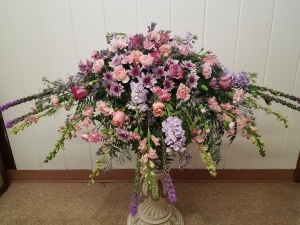 Lavender Tribute Casket Spray
