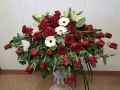 Order Red and White Casket Spray